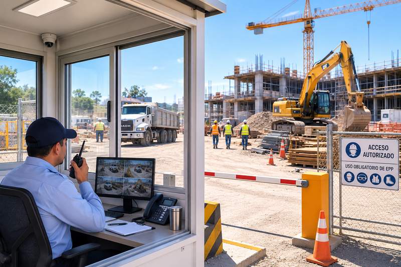 Construction site security monitoring