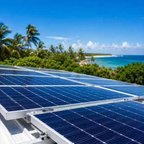 Solar photovoltaic panels in tropical location