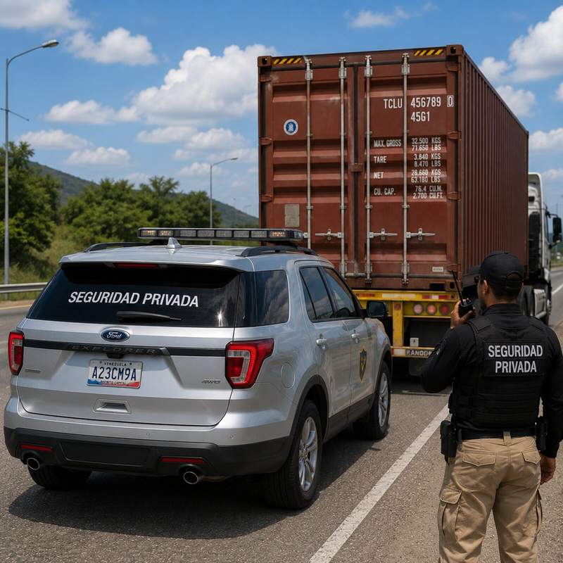 Private security escort for cargo transport